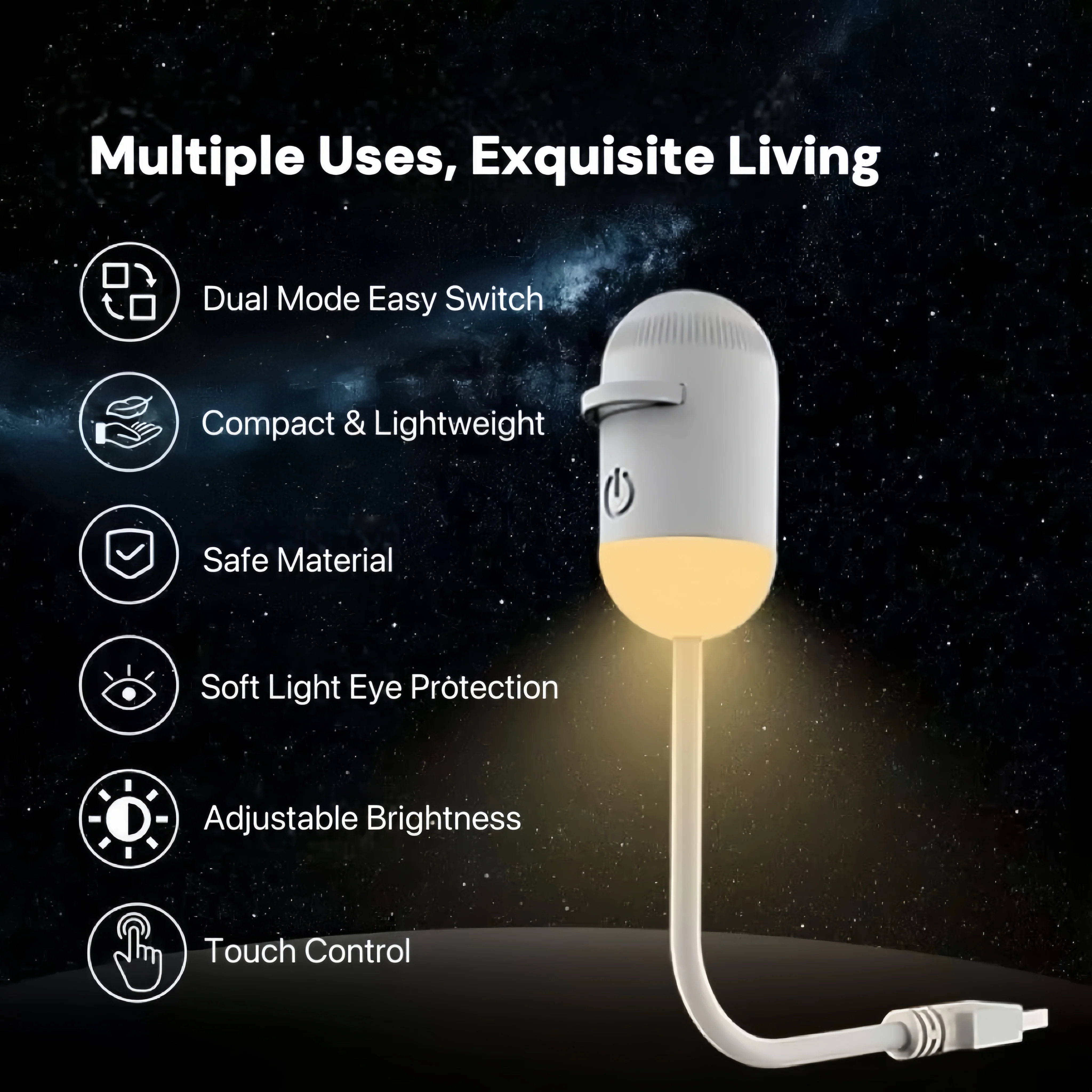 [GOLD] 2-in-1 Galaxy Projector Night Light - Image 3